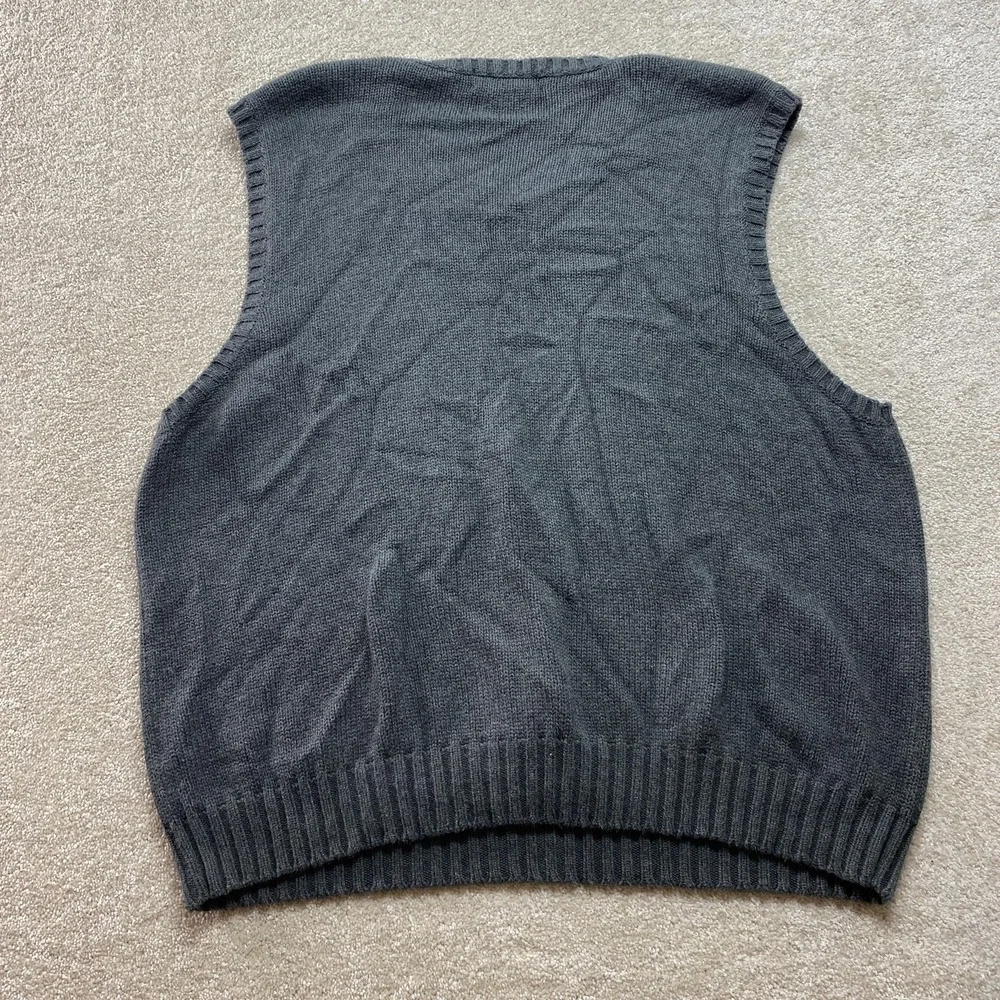 Polo Ralph Lauren Sweater Vest Mens 2XL Gray V Neck Pullover Knit Classic Cotton